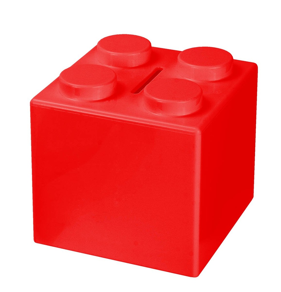Ahorrador infantil promocional de plástico con forma cúbica – BT-NIN-0031