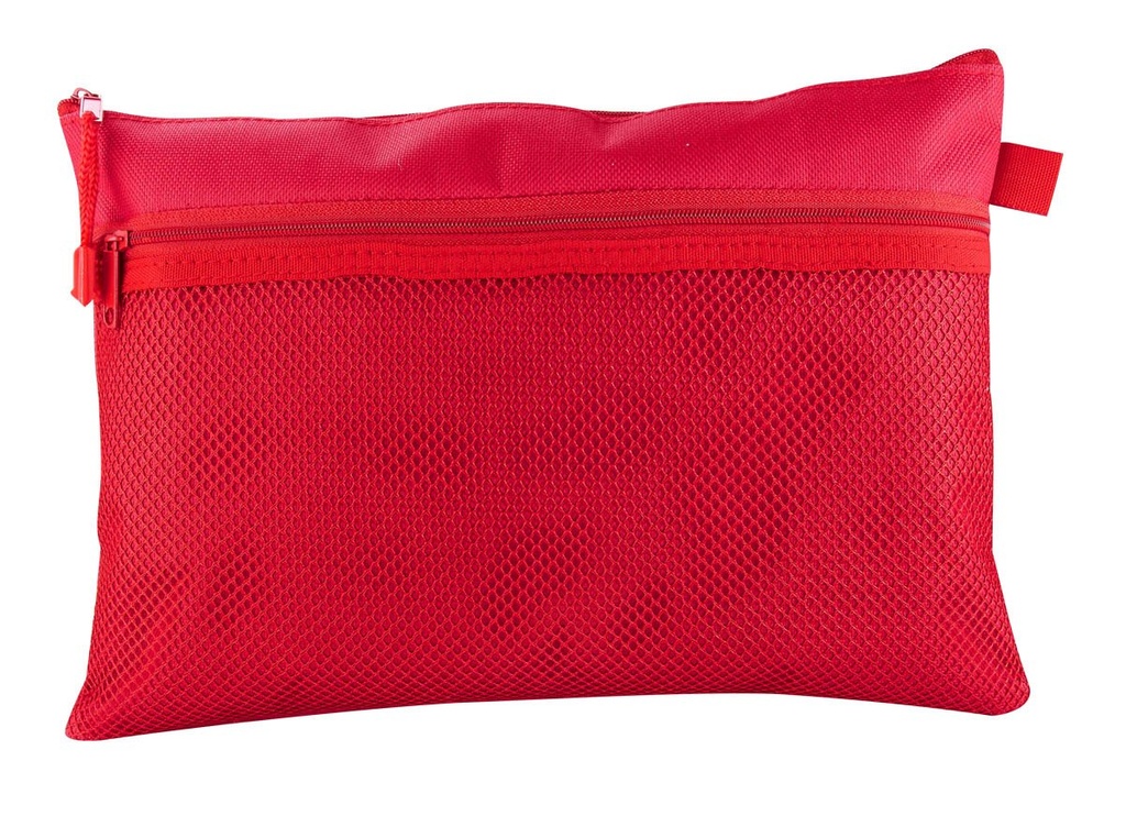 Bolsa porta lápices promocional de poliéster con compartimento de malla – BT-NIN-0032