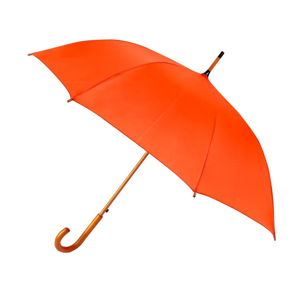 Paraguas promocional de poliéster de 103 cm de diámetro con apertura automática y mango de madera – BT-PAR-0007