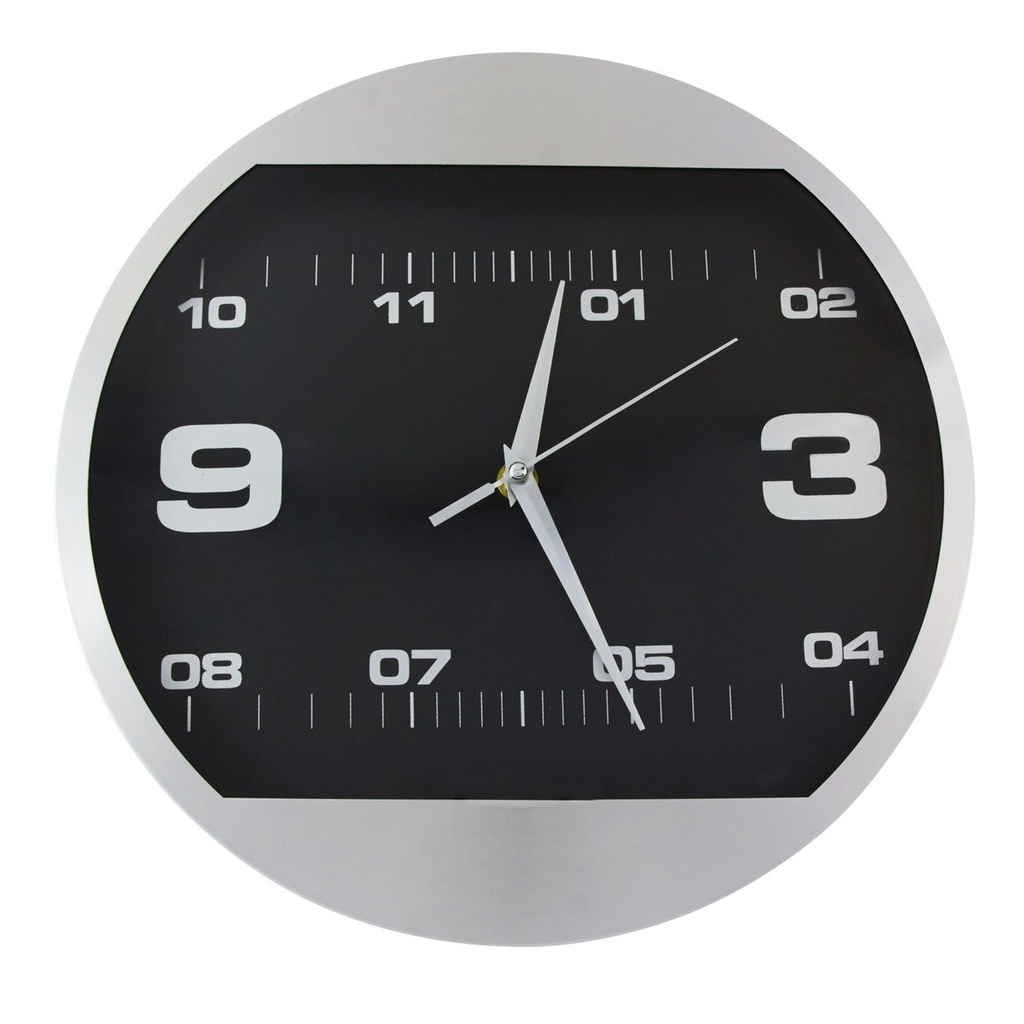 Reloj promocional de aluminio y plástico de 30.5 cm de diámetro – BT-REL-0009