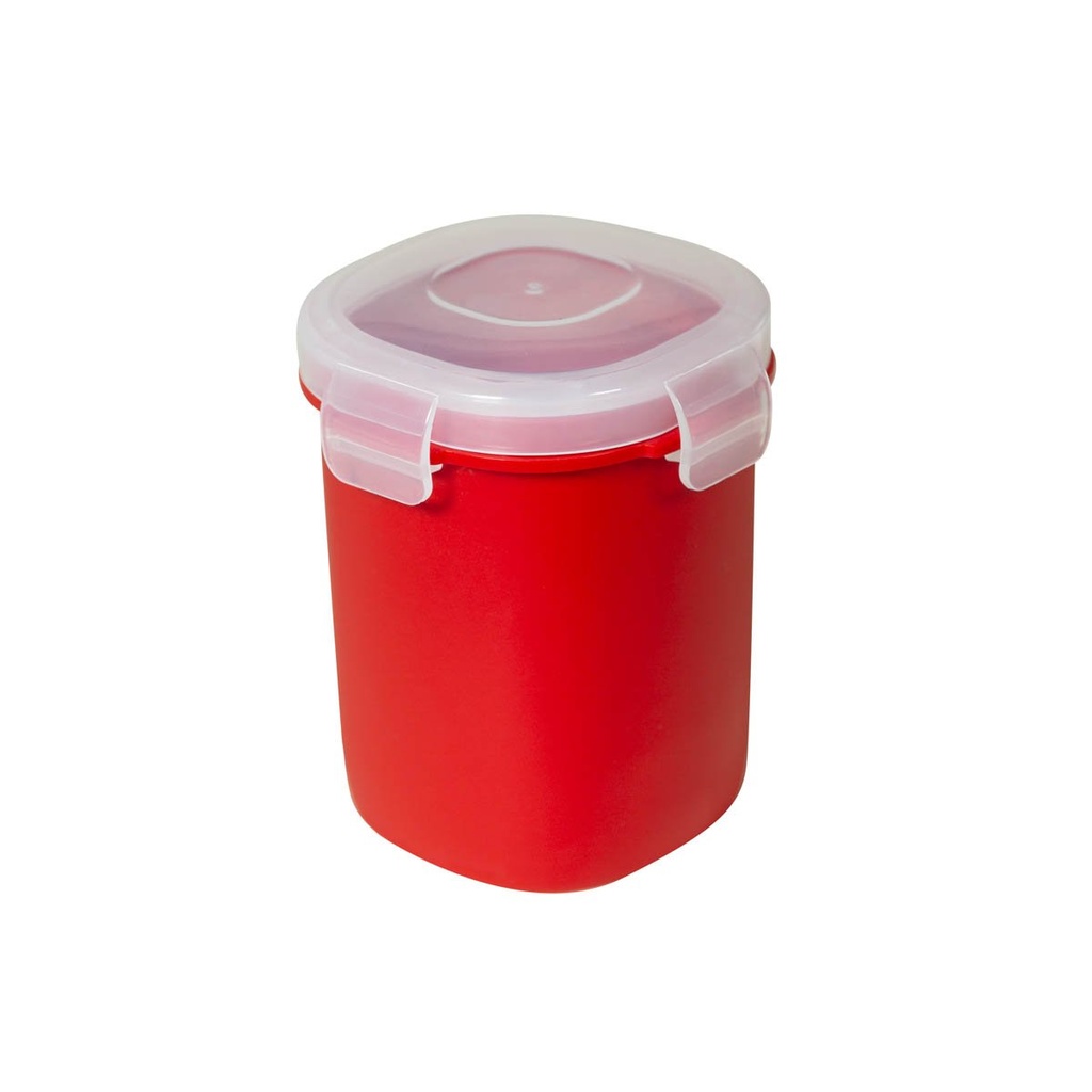 Recipiente promocional de plástico 350 ml con tapa hermética de cuatro pestañas – BT-NIN-0044