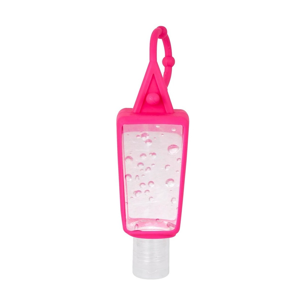 Dispensador de gel antibacterial de plástico y silicón 30 ml con sujetador integrado – BT-SAL-0016