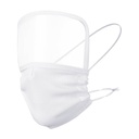 Cubrebocas promocional de poliéster con protector facial de PET – BT-SAL-0032