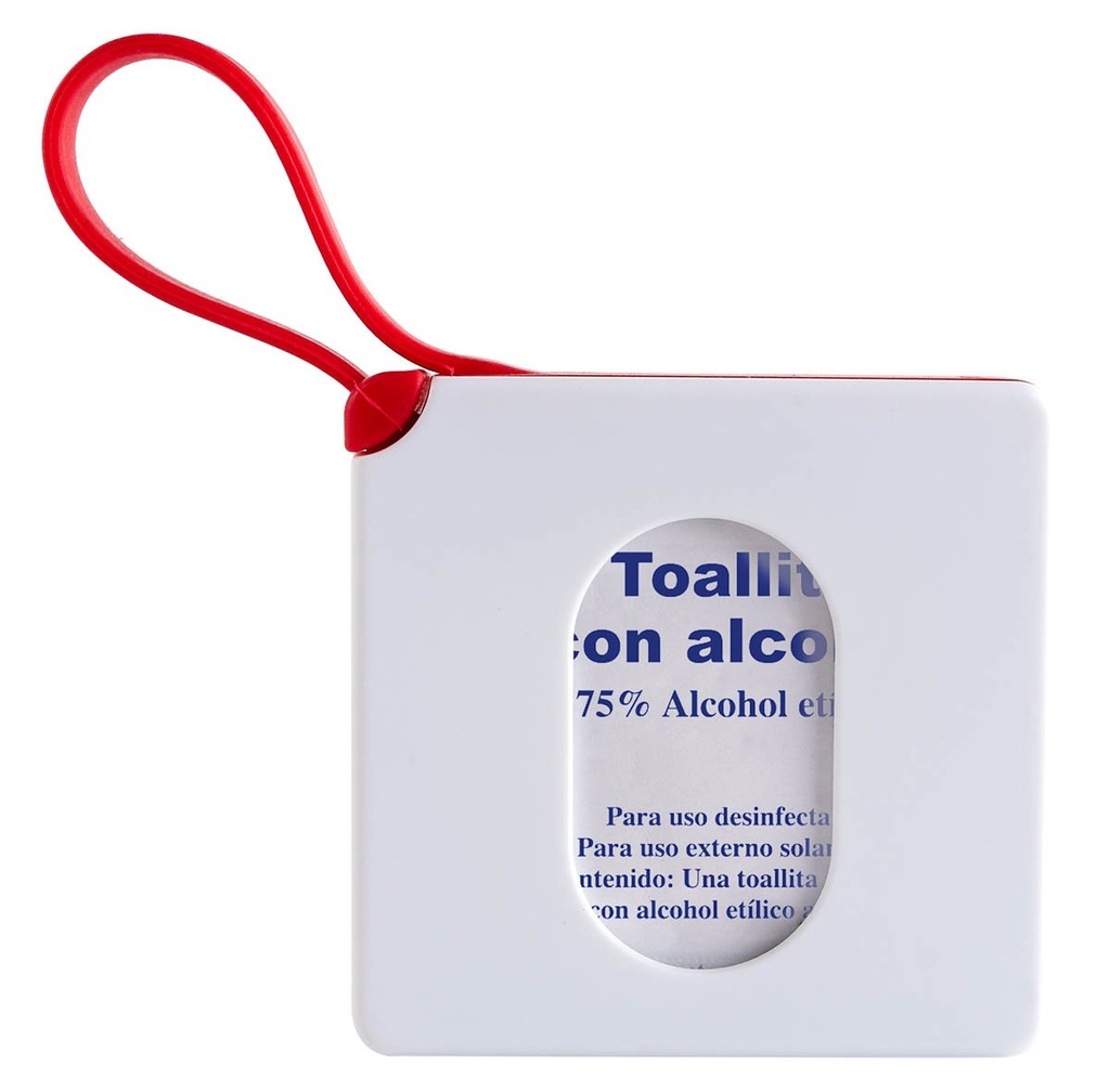 Portatoallitas promocional de plástico y silicón con toallitas desinfectantes – BT-SAL-0034
