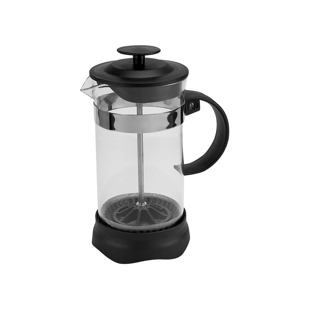 Cafetera de émbolo promocional de vidrio borosilicato 350 ml con estructura de acero inoxidable – BT-TEP-0013