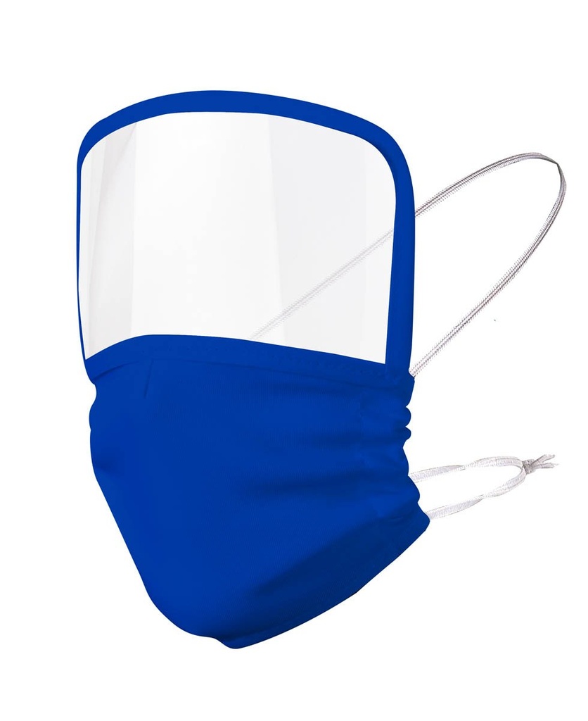 Cubrebocas promocional de poliéster con protector facial de PET – BT-SAL-0043