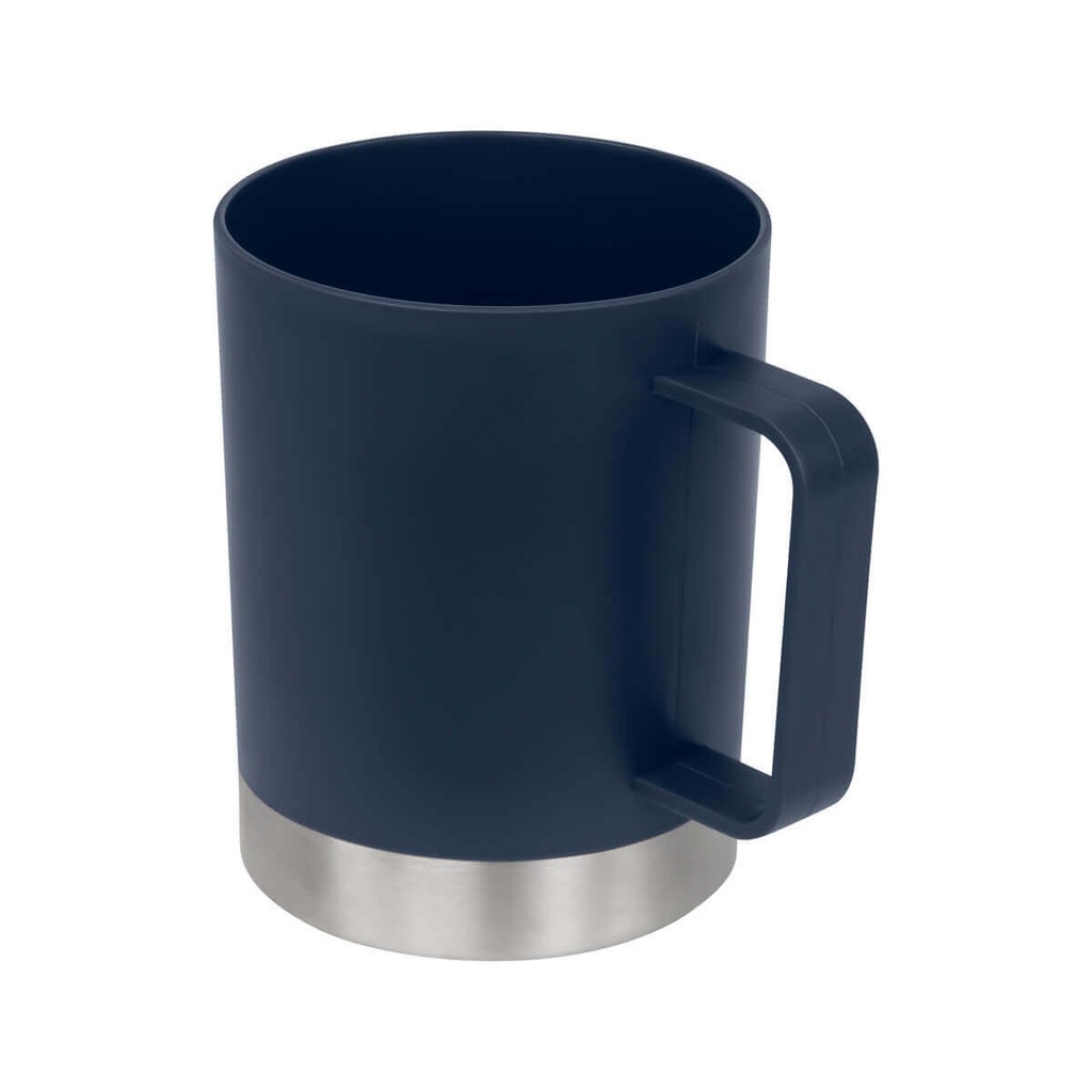 Taza promocional de plástico 450 ml con base exterior metálica – BT-TAZ-0057