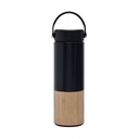 Termo promocional de acero inoxidable 400 ml con base de bambú – BT-TEM-0007