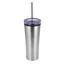 Termo promocional de acero inoxidable y plástico 470 ml con popote incluido – BT-TEM-0013
