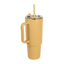Termo promocional de plástico 1,130 ml con sobretapa de silicón para popote – BT-TEP-0022