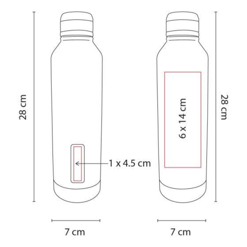 Termo promocional de acero inoxidable 750 ml con placa para grabado láser – BT-TEM-0014