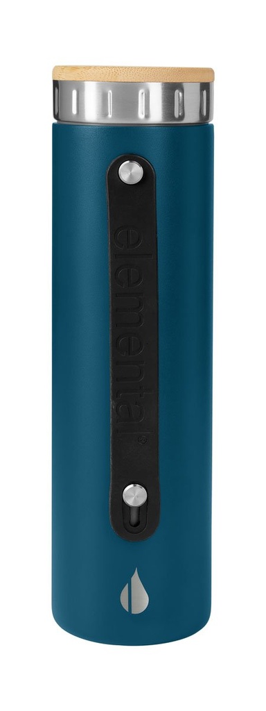 Termo promocional de acero inoxidable 590 ml con doble pared y tapa de bambú – BT-TEM-0002