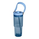 Termo promocional de plástico 850 ml con popote metálico retráctil y asa plegable – BT-TEP-0029