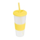 Vaso promocional de plástico 680 ml con manga de silicón antiderrapante – BT-TEP-0034