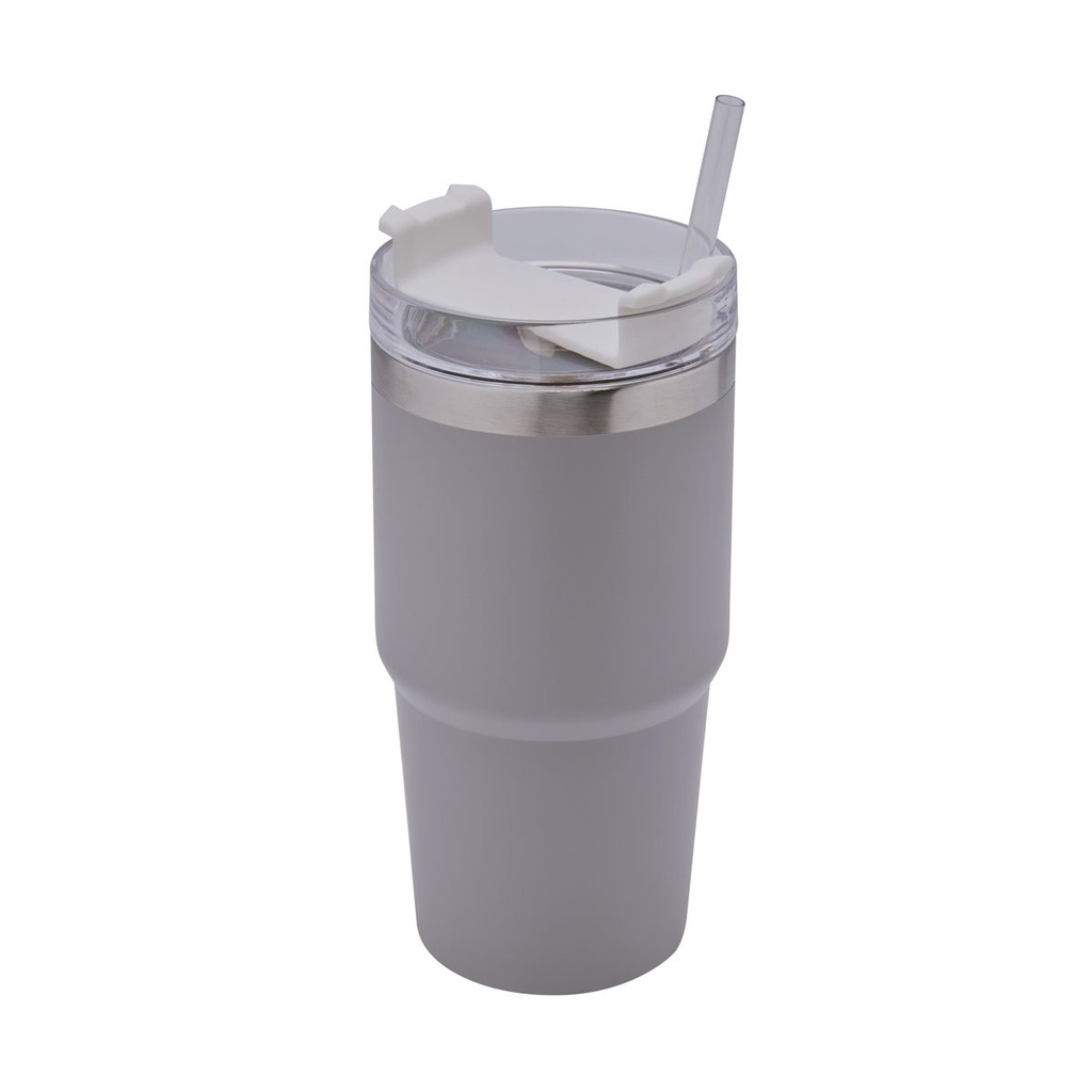Termo promocional de acero inoxidable 590 ml con popote y tapa de tres posiciones – BT-TEM-0026