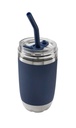 Termo promocional de acero inoxidable 470 ml con tapa push y popote metálico – BT-TEM-0046