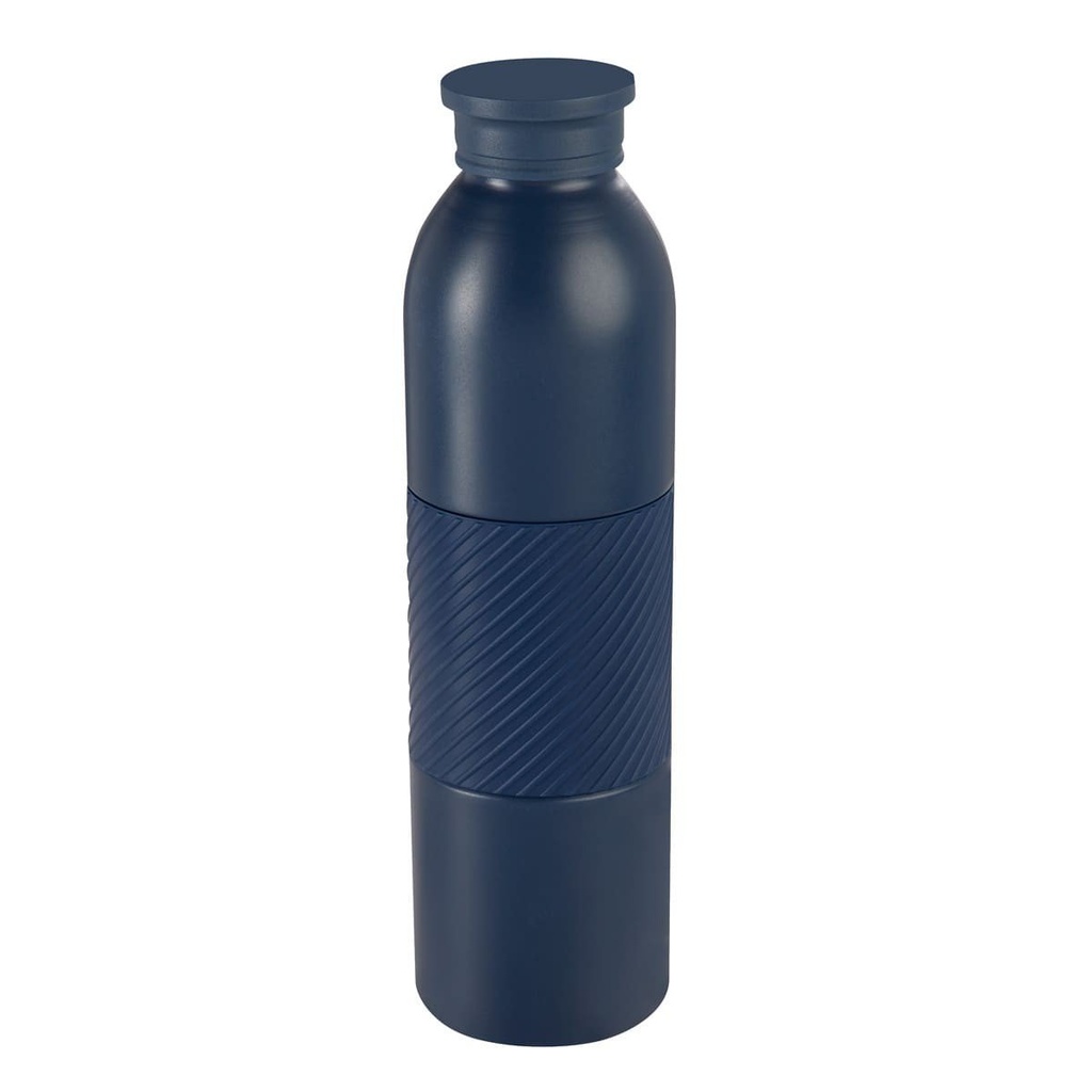 Termo promocional de acero inoxidable 600 ml con manga de silicón y cierre de rosca – BT-TEM-0072