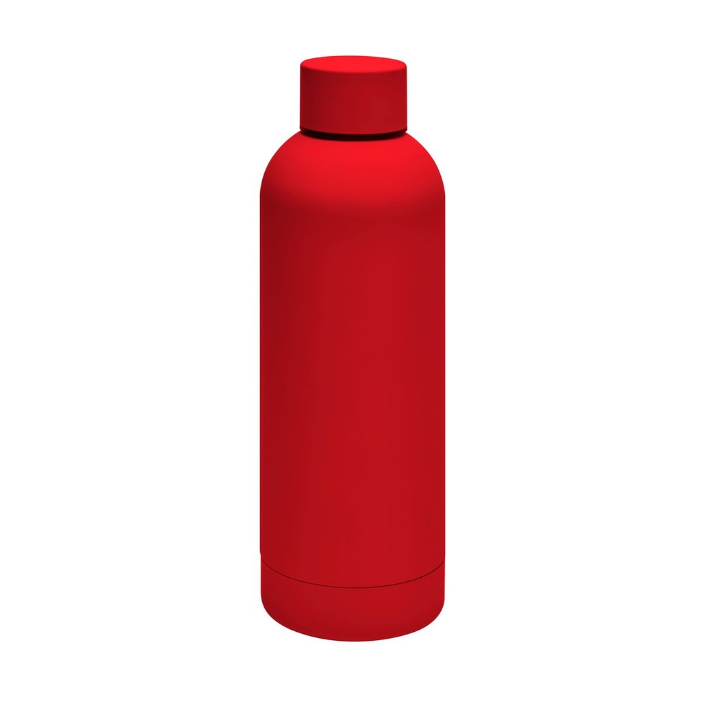 Termo promocional de acero inoxidable 520 ml con acabado tipo hule y tapa de rosca – BT-TEM-0037