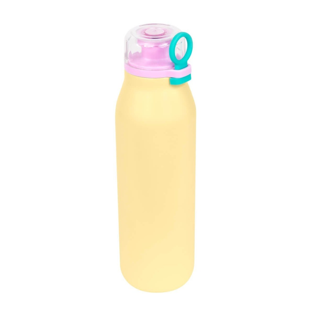 Termo promocional de acero inoxidable 600 ml con asa de silicón y boquilla amplia – BT-TEM-0081