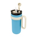 Termo promocional de acero inoxidable 900 ml con sobretapa push y popote automático – BT-TEM-0082