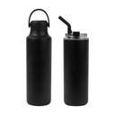 Set de termo promocional de acero inoxidable 600 ml con tapas intercambiables y caja de regalo – BT-TEM-0085