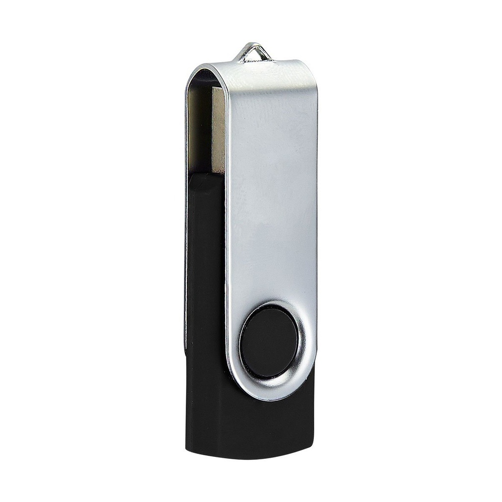 Memoria USB promocional de metal y hule 32 GB con diseño giratorio – BT-USB-0012