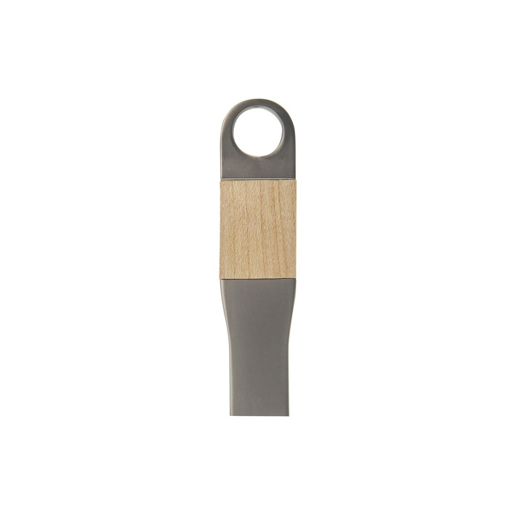 Memoria USB promocional de madera de arce y metal 16 GB – BT-USB-0013