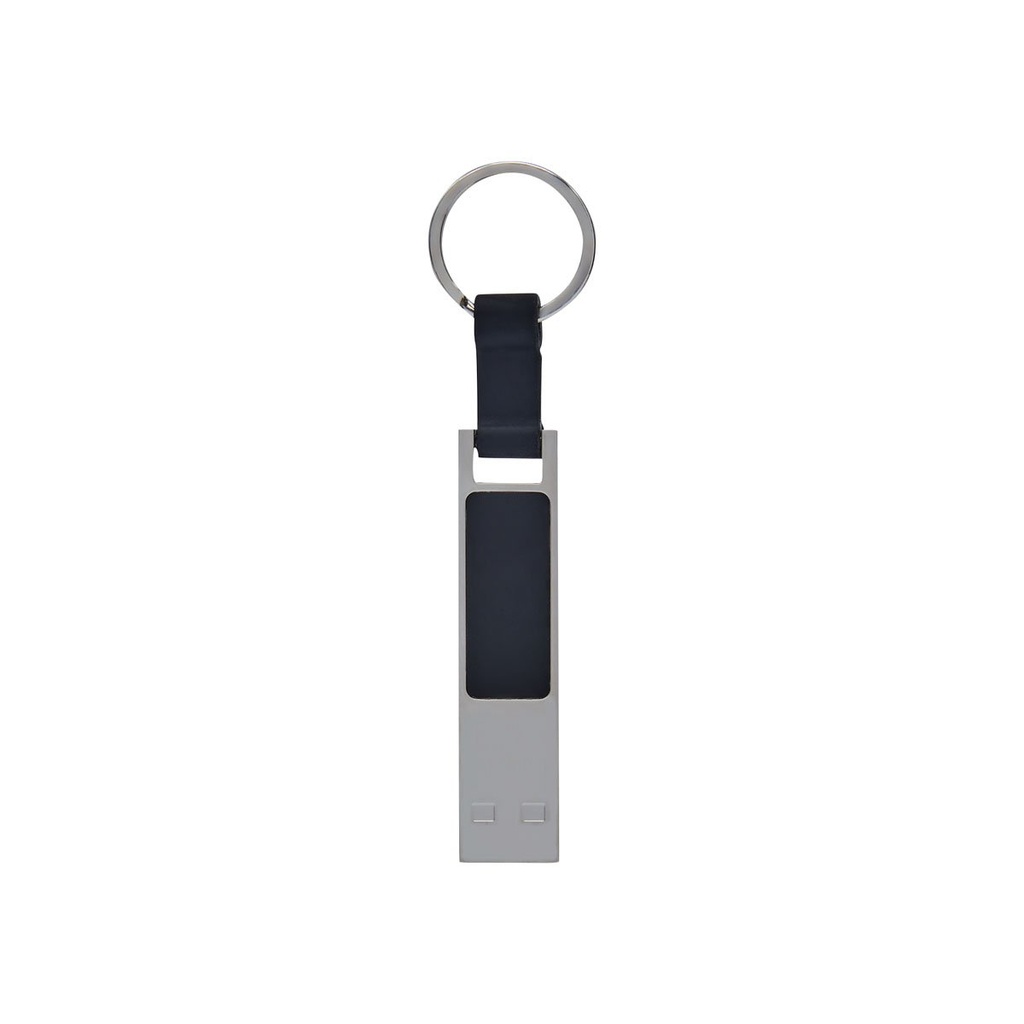 Memoria USB promocional de metal y hule 16 GB con logo iluminado – BT-USB-0014