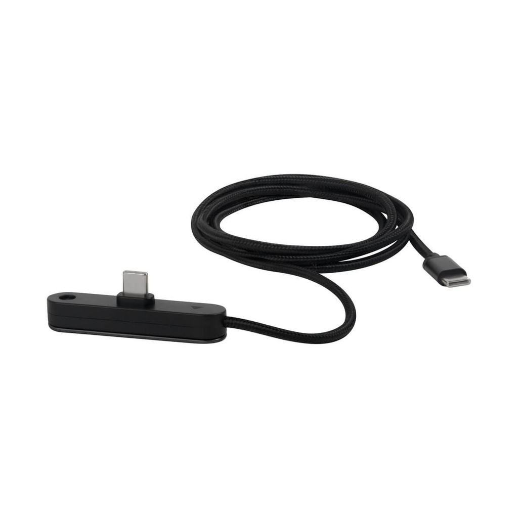 Cable cargador promocional de plástico y metal, 120 cm, con soporte abatible ajustable – BT-ACS-0085