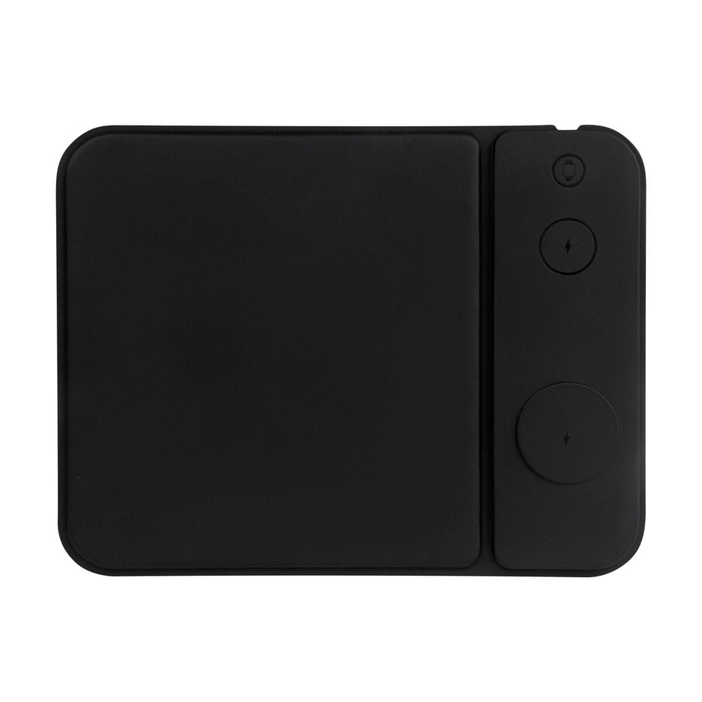 Mouse pad promocional de curpiel con carga inalámbrica de 15W triple función – BT-ACC-0030