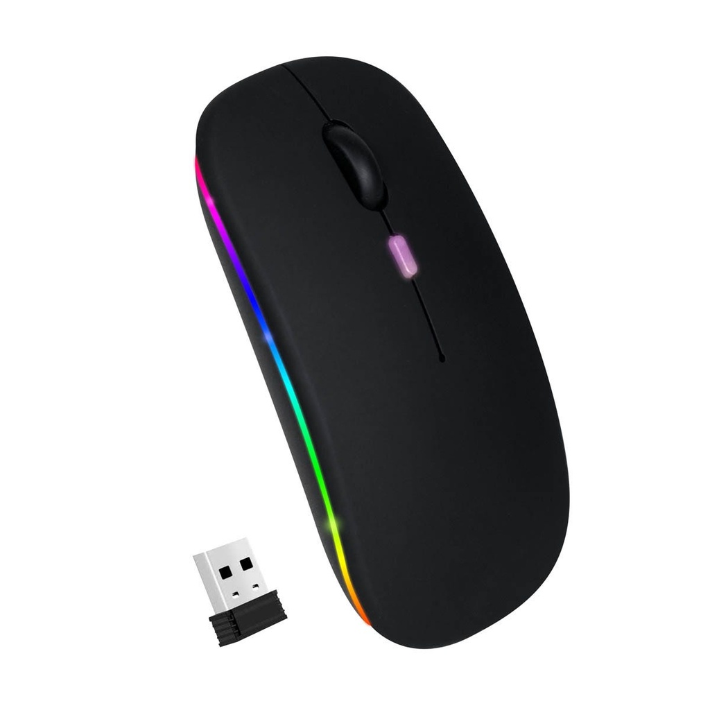Mouse promocional de plástico 500 mAh con luz RGB y botones silenciosos – BT-ACC-0031