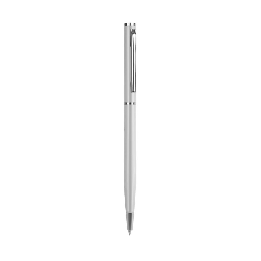 Bolígrafo promocional de metal, 0.76 x 13 cm, con acabado slim y mecanismo twist – BT-BOM-0062