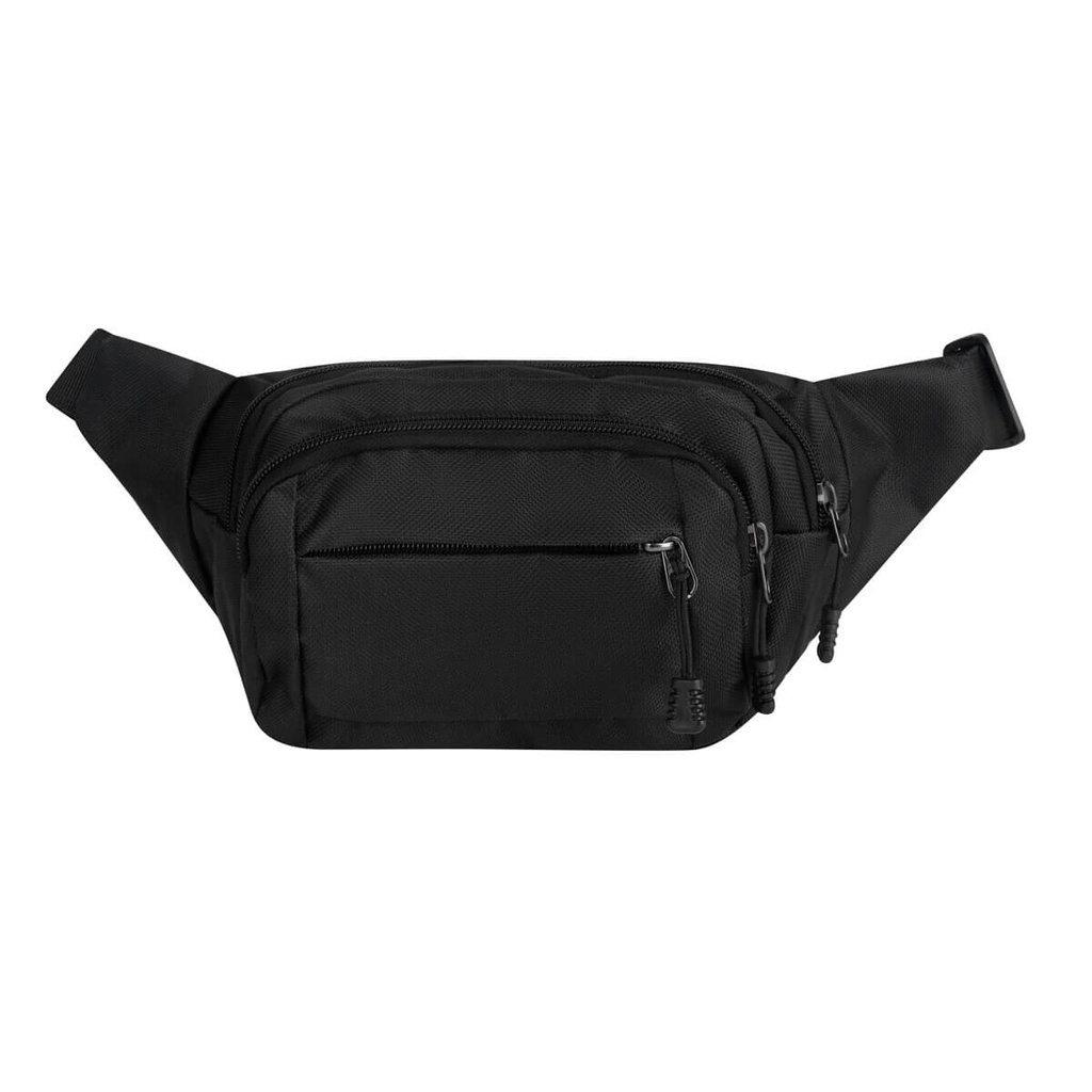 Cangurera promocional de poliéster 36 x 15 x 11 cm con 4 compartimentos y correa ajustable – BT-ARV-0083