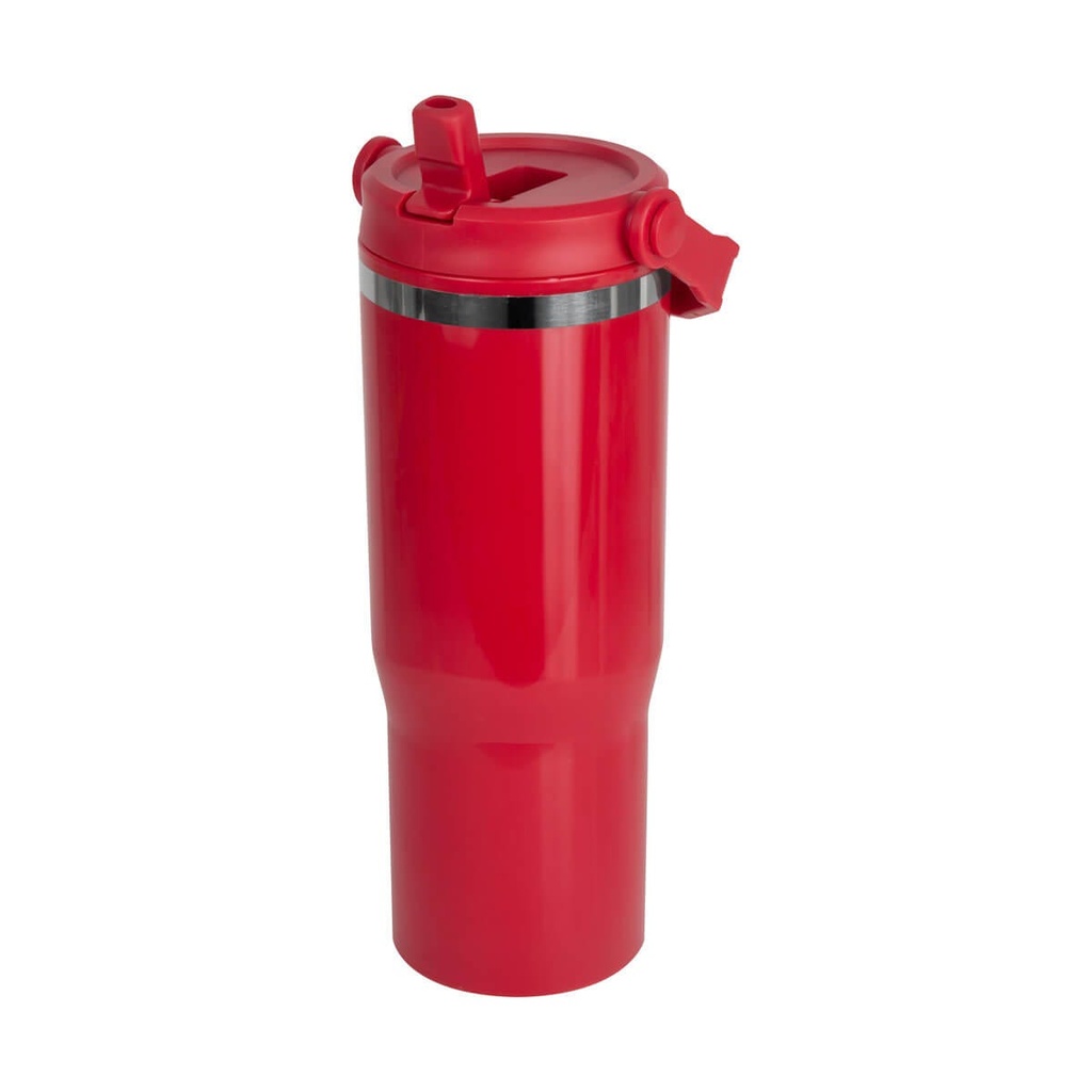 Termo promocional de plástico 870 ml con doble pared y boquilla plegable – BT-TEP-0047