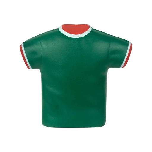 Figura antiestrés promocional de poliuretano con diseño de camiseta de selección nacional