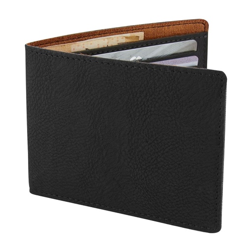 [BT-ARV-0080] Organizador de tarjetas promocional de curpiel y forro textil con compartimento para billetes – BT-ARV-0080