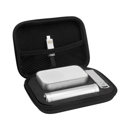 [BT-ACS-0074] Set promocional de aluminio y plástico con bocina Bluetooth y batería auxiliar de 2,600 mAh – BT-ACS-0074