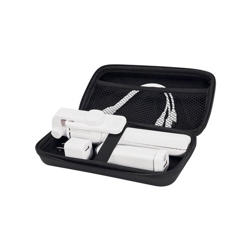 [BT-ACS-0078] Set promocional de plástico con selfie stick Bluetooth y power bank de 2,200 mAh – BT-ACS-0078