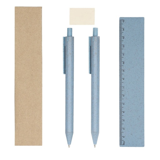 [BT-ARO-0039] Set de escritura promocional de plástico y fibra de trigo con caja de cartón individual – BT-ARO-0039