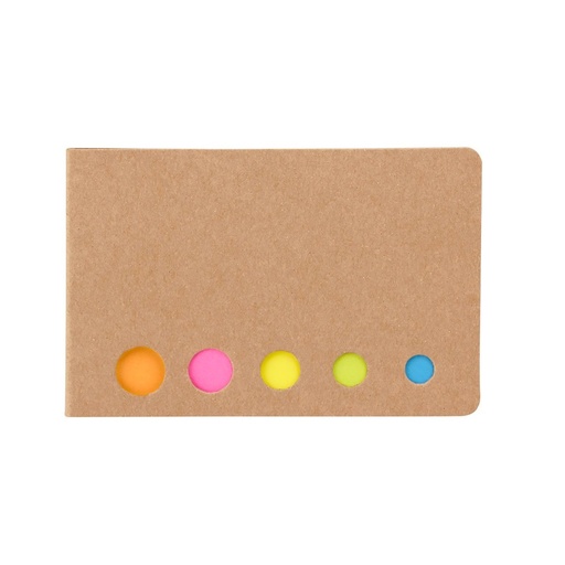 [BT-ARO-0014] Dispensador promocional de cartón y papel con banderillas adheribles de colores – BT-ARO-0014