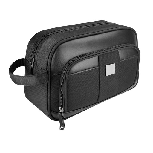 [BT-ARV-0056] Estuche de viaje promocional de poliéster con placa metálica para grabado – BT-ARV-0056