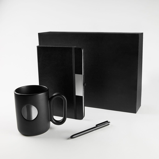 [BT-ARO-0061] Set promocional de cerámica y papel reciclado con taza de 450 ml y libreta de 80 hojas – BT-ARO-0061