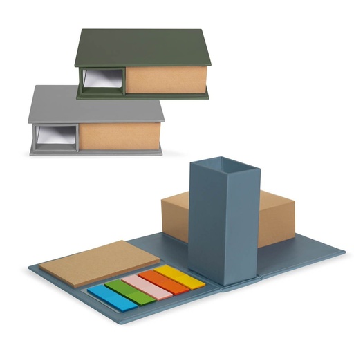 Organizador de escritorio promocional de cartón 12.5 x 8.7 cm con porta lápices plegable – BT-ARO-0033