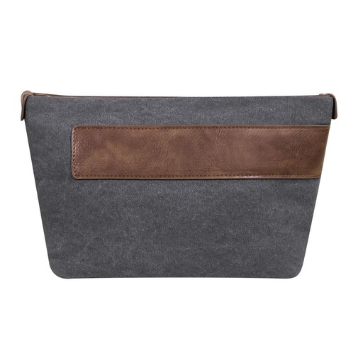 [BT-ARV-0066] Estuche de viaje promocional de canvas y curpiel de 27 x 8 x 17 cm con compartimento principal – BT-ARV-0066