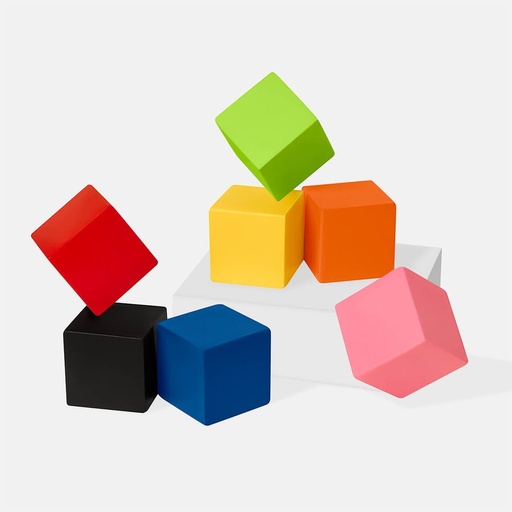Figura antiestrés promocional de PU 5 x 5 x 5 cm con silueta cúbica – BT-ANT-0035