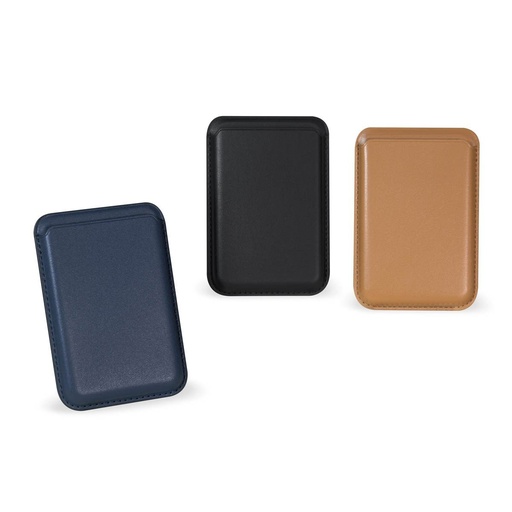 Portatarjetas promocional de curpiel con cierre magnético y diseño delgado – BT-ACS-0028