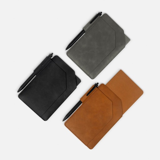 Funda para documentos de viaje promocional de curpiel con libreta y bolígrafo – BT-ARV-0029