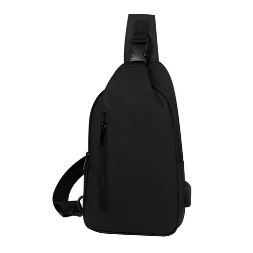 Mochila promocional de curpiel y poliéster con puerto USB integrado – BT-ARV-0060