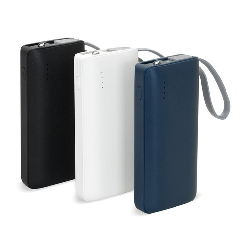 Batería portátil promocional de plástico 5,000 mAh con lámpara de luz LED integrada – BT-ACS-0064