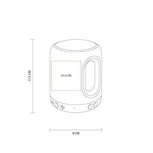 [BT-AUD-0032] Bocina promocional de plástico con luz RGB de 10 efectos y radio FM – BT-AUD-0032